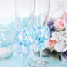 Свадебные бокалы Лотос, небесно-голубой - Свадебные бокалы Лотос, небесно-голубой, фото 2