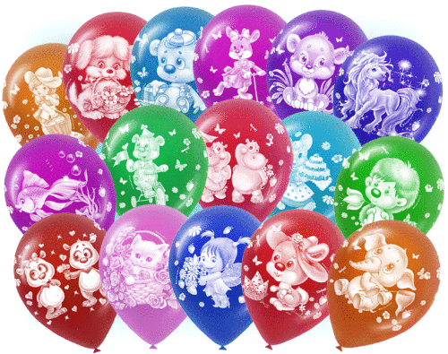 Шары Детские сказки АА4106, 10шт  Набор из 10 воздушных детских шаров с 4-сторонней печатью, яркие и красочные!