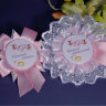 Набор свадебных значков для свидетелей, ПЛ розовый - Комплект комби для свидетелей бледно розовый