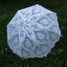 Свадебный зонт 15, кружевной от солнца - Белый кружевной свадебный зонт 15, вариант 4