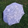 Свадебный зонт 15, кружевной от солнца - Белый кружевной свадебный зонт 15 