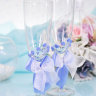 Свадебные бокалы Нежность, deco-036 цвет голубой - Свадебные бокалы Нежность, deco-036 цвет голубой, фото 2