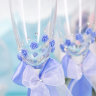 Свадебные бокалы Нежность, deco-036 цвет голубой - Свадебные бокалы Нежность, deco-036 цвет голубой, фото 3