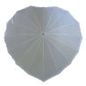 Свадебный белый зонт 14, сердце 16 спиц - Свадебный белый зонт 14, сердце, фото 2