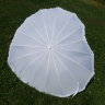 Свадебный белый зонт 14, сердце 16 спиц - Белый зонт трость Сердце, фото 3