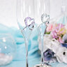 Свадебные бокалы с подносом, мельхиор - Свадебные бокалы для шампанского из мельхиора в комплекте с подносом, фото 4
