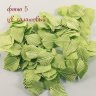 Листики для свадебного декора - тканевые прессованные листики, салатовые