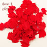 Листики для свадебного декора - тканевые прессованные листики, красные