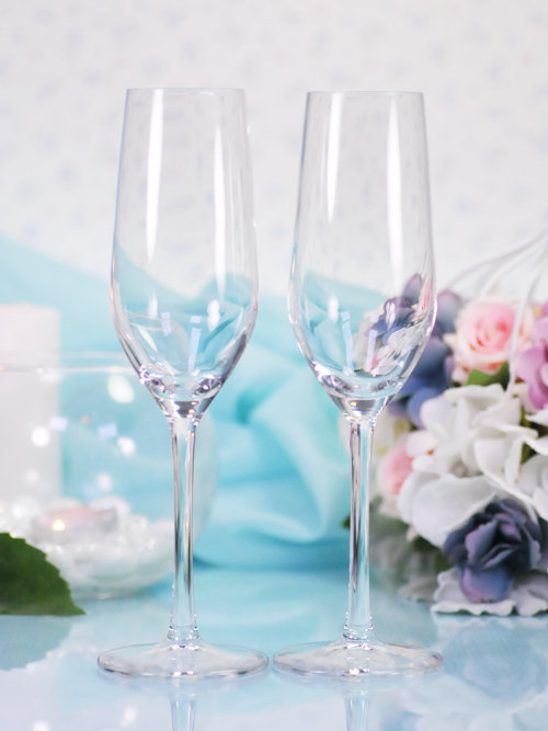 Свадебные бокалы для шампанского Ultra Бокалы на свадьбу для шампанского из хрустального стекла,  высота 21см
