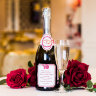 Набор наклеек на свадебное шампанское, красный - Набор наклеек на свадебное шампанское, красный, фото 3