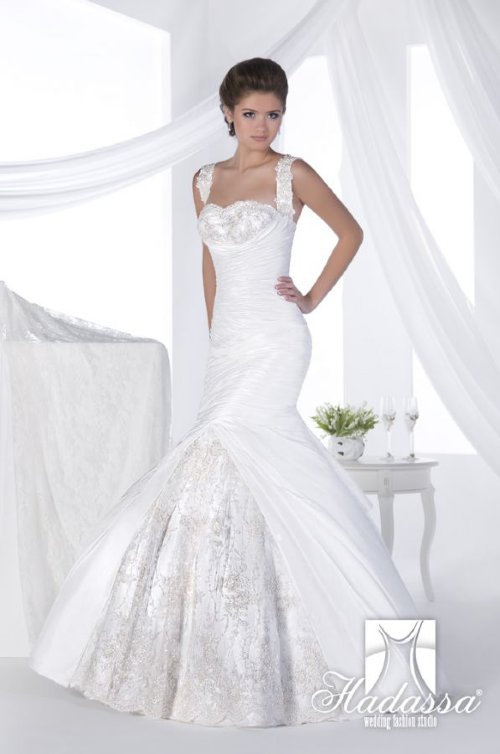 Свадебное платье Люси-2 Потрясающее белое платье в стиле русалка для изящной невесты размер 38-40