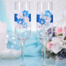 Свадебные бокалы Прованс - Свадебные бокалы Прованс в бирюзовом цвете, фото 1