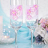 Свадебные бокалы Прованс - Свадебные бокалы Прованс в розовом цвете