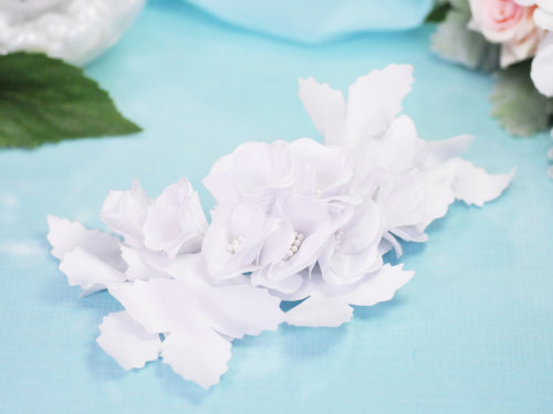 Веночек для прически невесты белый Веточка цветов для свадебной прически невесты