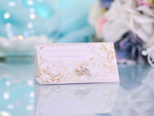 Банкетная карточка В-253 Свадебная банкетная карточка тройная для рассадки гостей на торжестве