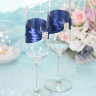 Свадебные бокалы Элегия, синий цвет - Свадебные бокалы Элегия, синий цвет, фото 2