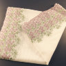 Белый палантин снуд для венчания или крещения - Венчальный шарф снуд с цветочным орнаментом, фото 2