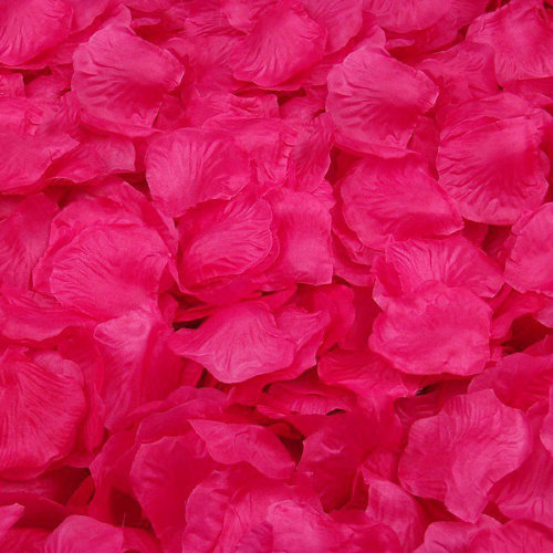 Лепестки для осыпания молодых, фуксия Розовые лепестки роз искусственные для свадьбы и фото сессии