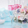 Свадебные бокалы Гармония, цвет пыльная роза - Свадебные бокалы Гармония, цвет пыльная роза, фото 2