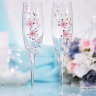 Свадебные бокалы Весна розовая, deco-502 - Свадебные бокалы Весна розовая, deco-502
