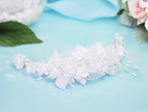 Цветы 22 для свадебной прически Веточка цветов для свадебной прически невесты, 20см