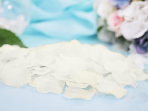 Лепестки для осыпания молодых, кремовые Лепестки роз на свадьбу искусственные, цвет молочный
